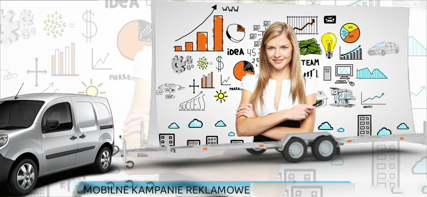 reklama mobilna Bydgoszcz, kampanie reklamowe, przyczepy reklamowe