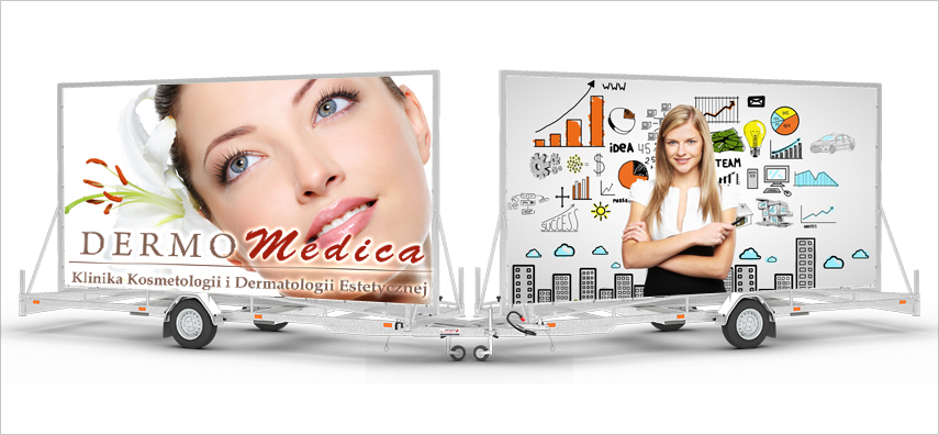 reklama mobilna Bydgoszcz, kampanie reklamowe, przyczepy reklamowe