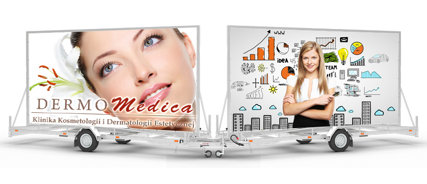 reklama mobilna Bydgoszcz, kampanie reklamowe, przyczepy reklamowe